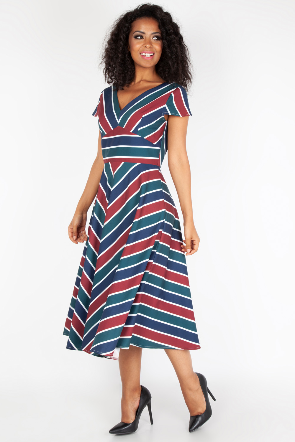 Addison Striped Swing Dress