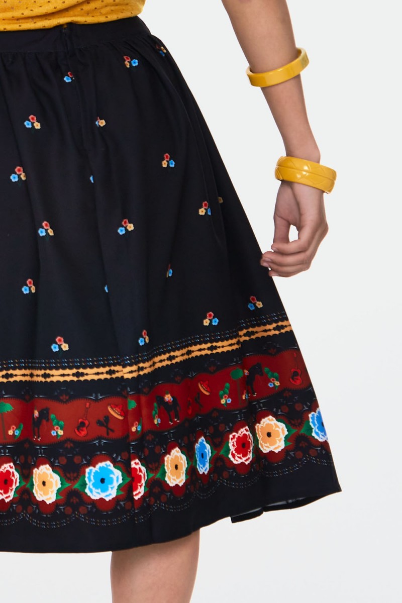 Charlotte Border Print Flare Skirt | Vintage Inspired Fashion ...