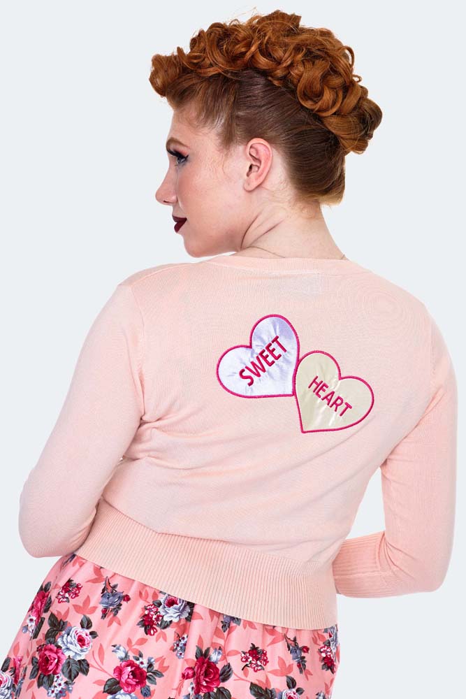 Curve Kim Love Heart Print Cardigan