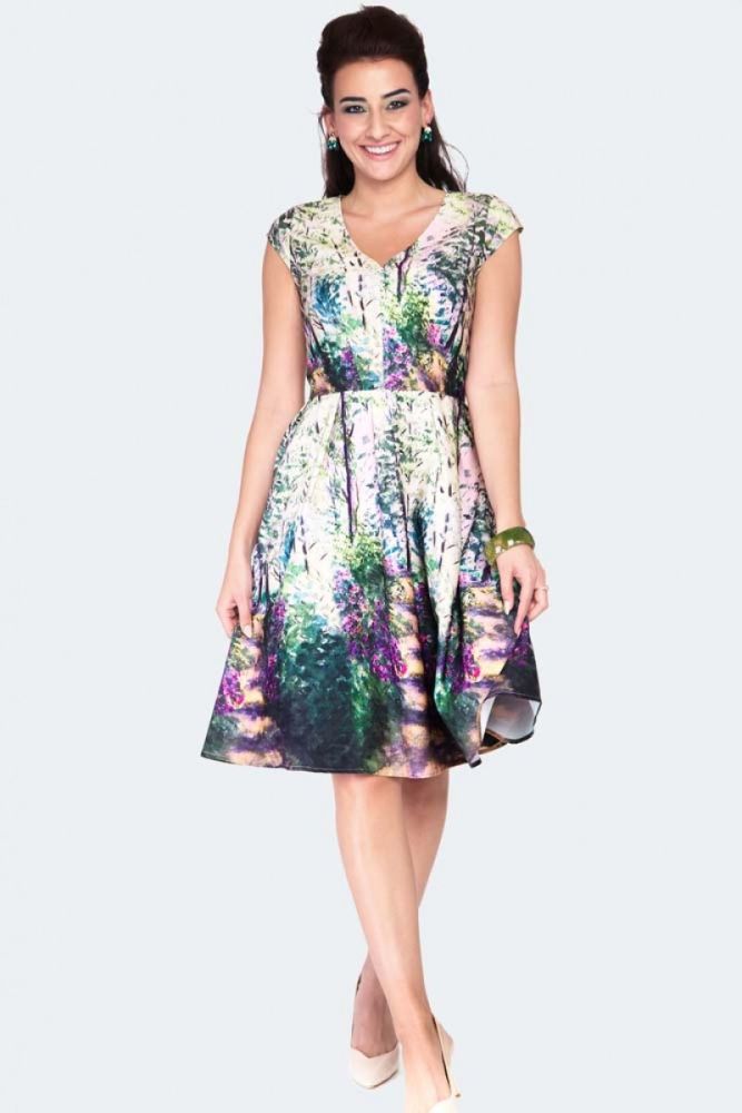 Lilac Road Painted Flare Dress