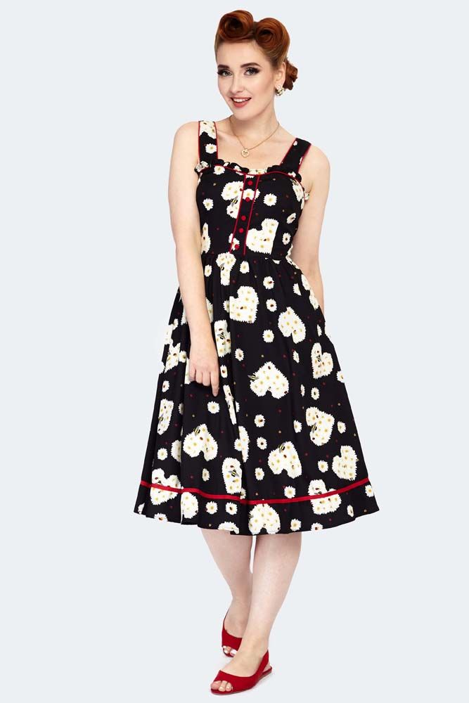 Daisy Hearts Flare Dress