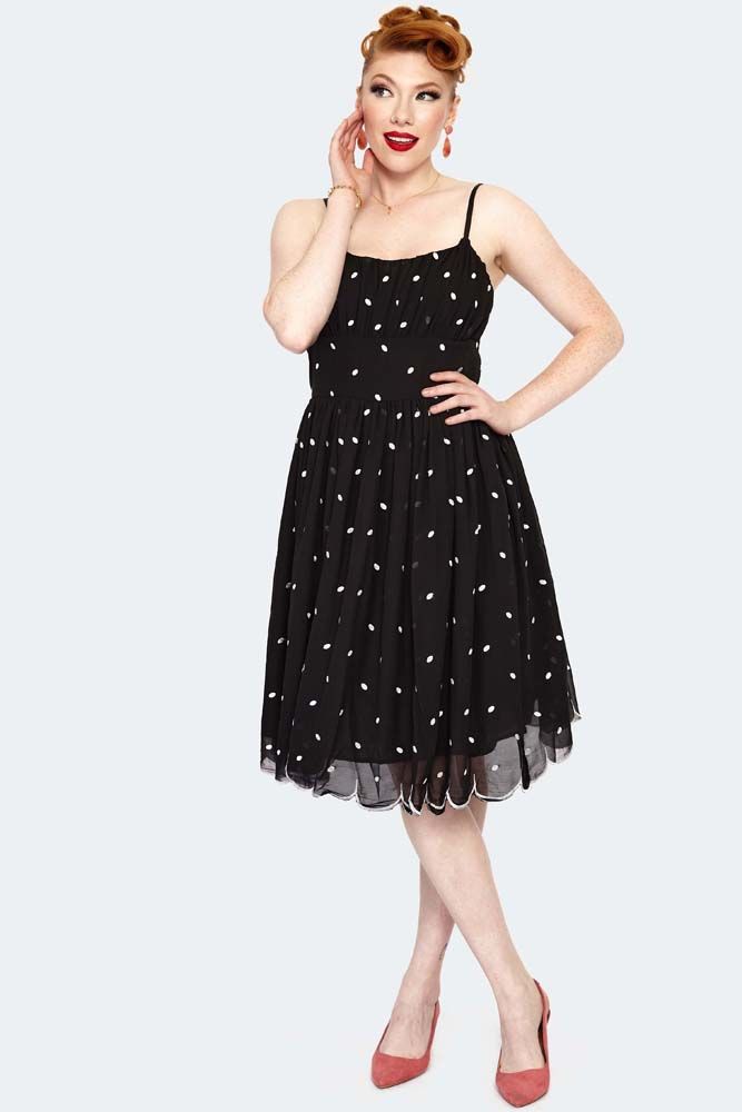 50s Polka Dot Flare Dress