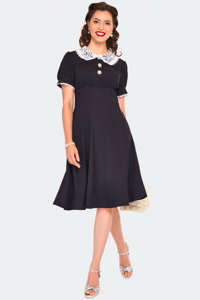Lace Collar Vintage Style Dress