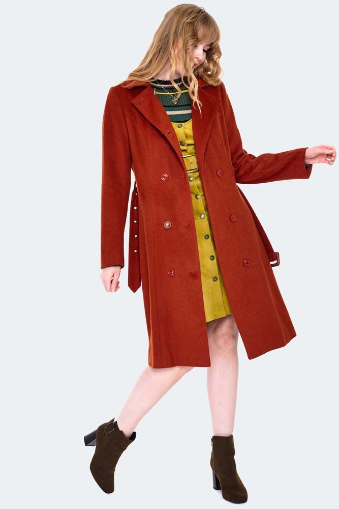 Fitted Coat with Belt