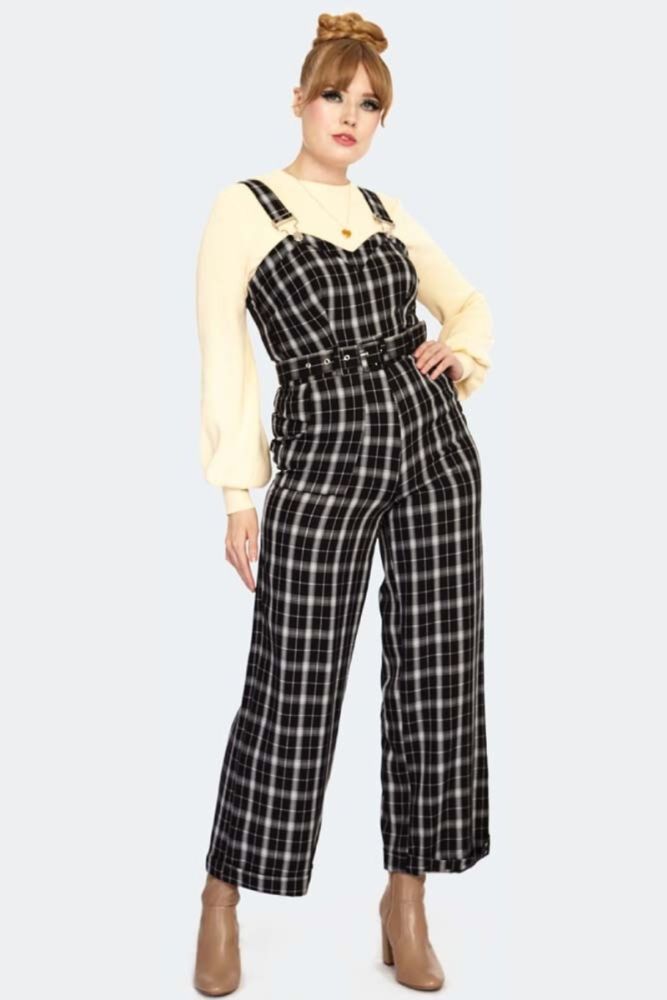Black Checked JUMPSUIT