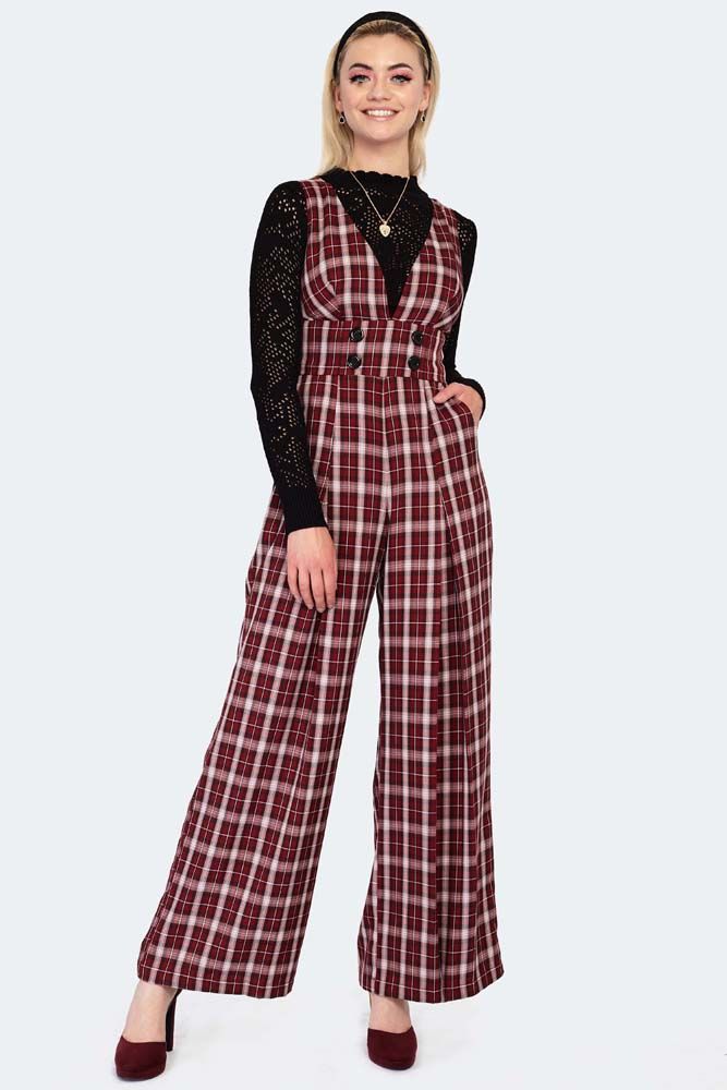 Checked WIDE LEG JUMPSUIT