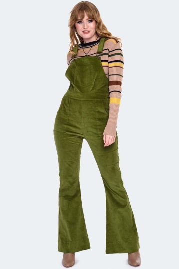 Corduroy Overall Style Jumpsuit
