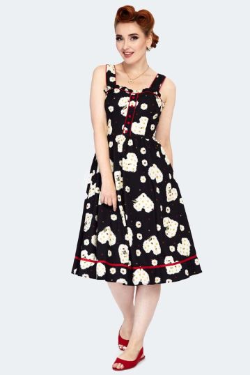 Daisy Hearts Flared Dress