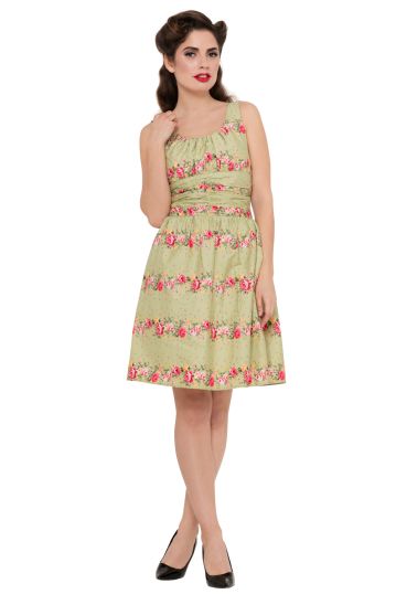 Angie Floral Cotton Flare Dress