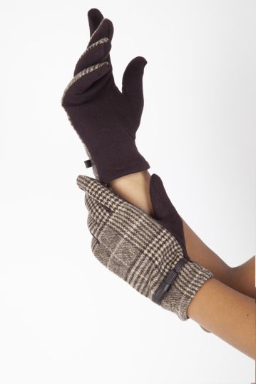 Clara Brown 40s Plaid Gloves