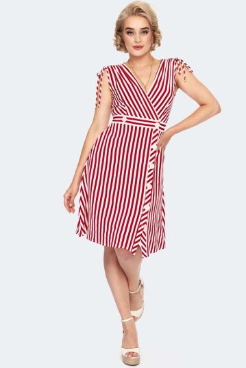 Stripe Wrap Dress