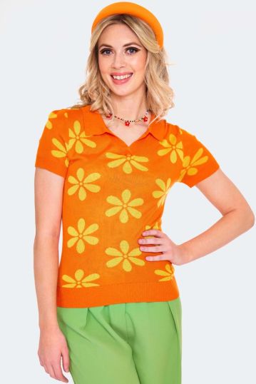 60s Knitted Flower Sweater