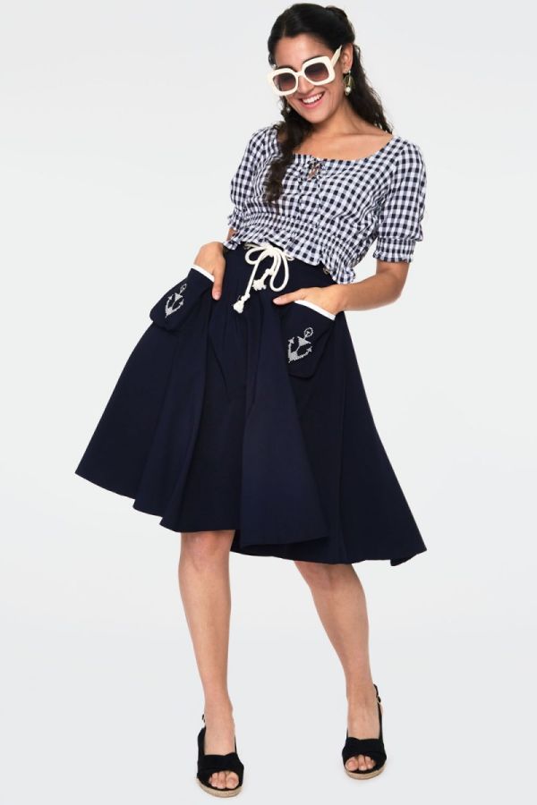 Florence Anchor and rope flare skirt