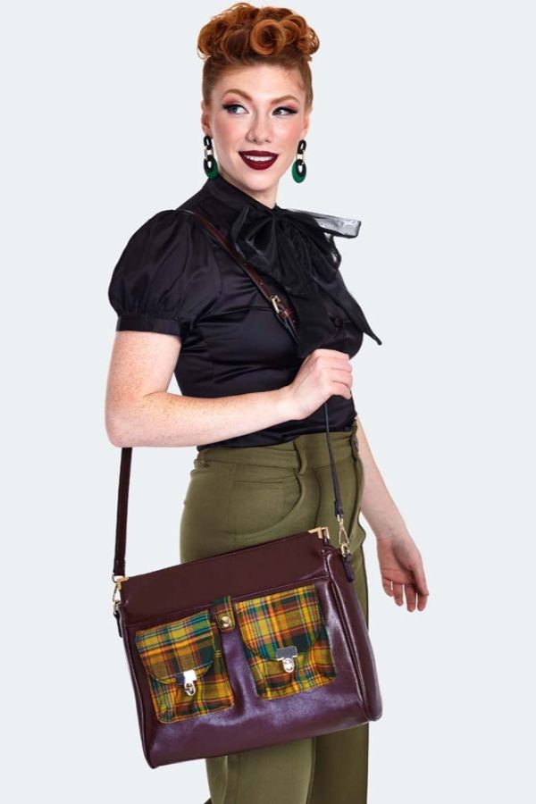 Greta Tartan Satchel, Vintage Inspired Fashion & Accessories, 40s and 50s  Clothing and Rockabilly Collection