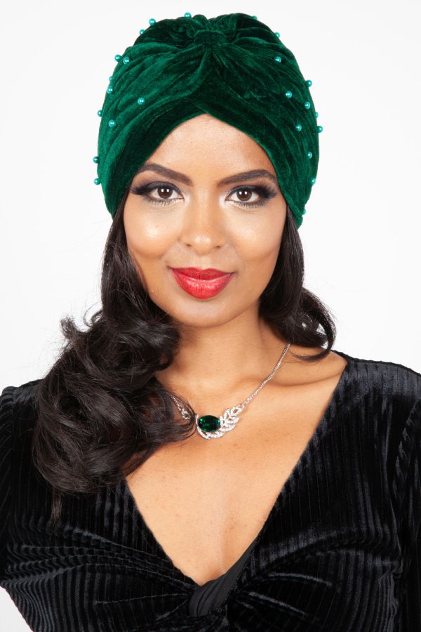 Brianna Emerald Pearl Turban