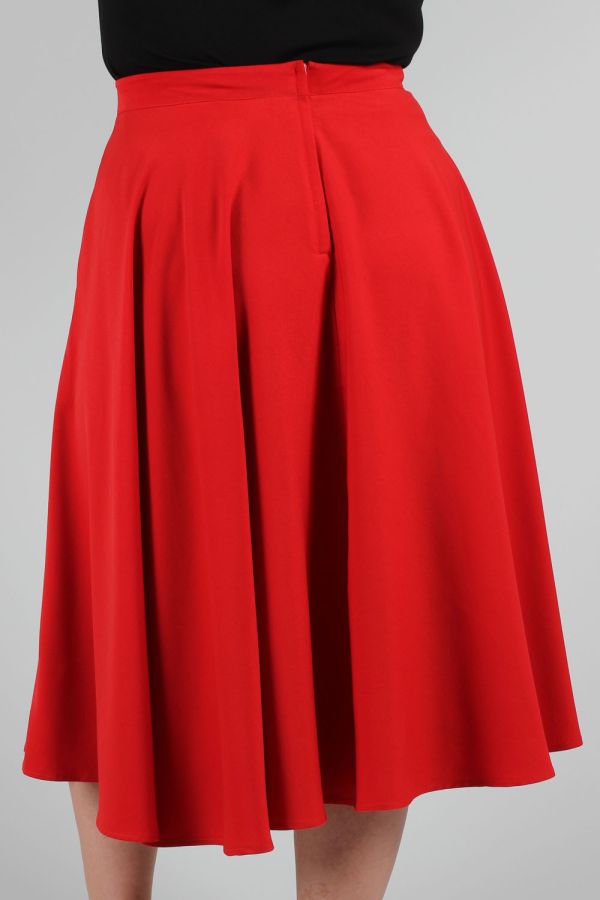 Curve Rosy Flared Midi Skirt