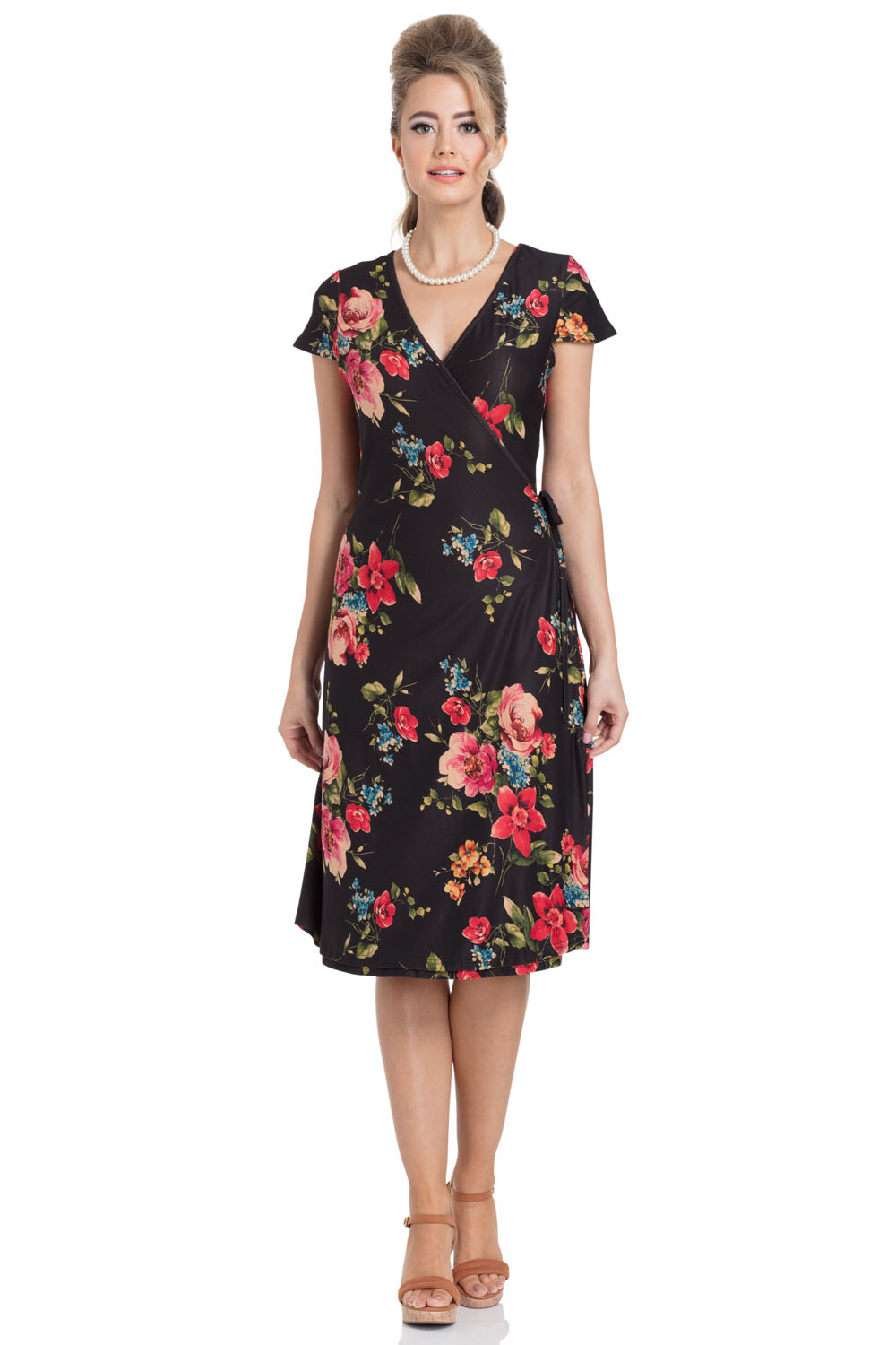 Sophia Floral Wrap Flare Dress | Vintage Inspired Fashion & Accessories ...