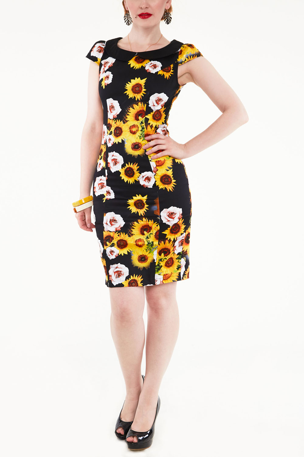 Nahla Sunflower Wiggle Dress