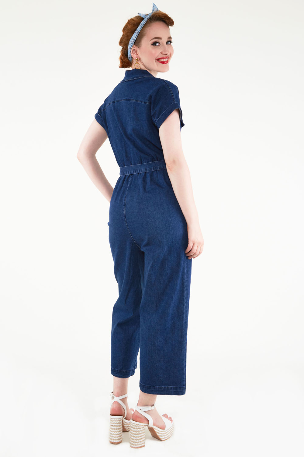 Poppy Denim Utility Jumpsuit, Vintage Inspired Fashion & Accessories, 40s  and 50s Clothing and Rockabilly Collection