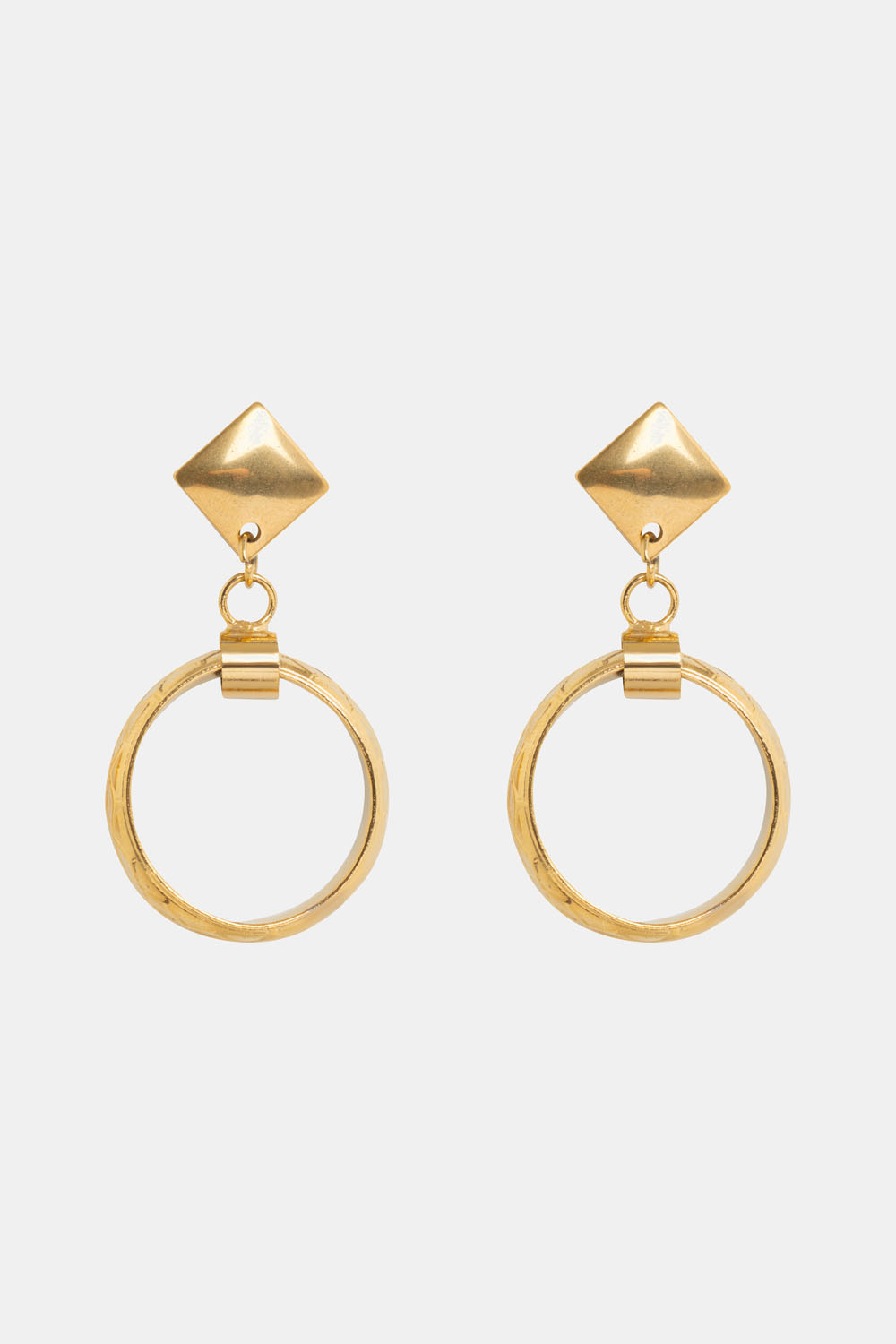 Retro Gold Hoops With Engraving | Vintage Inspired Fashion ...