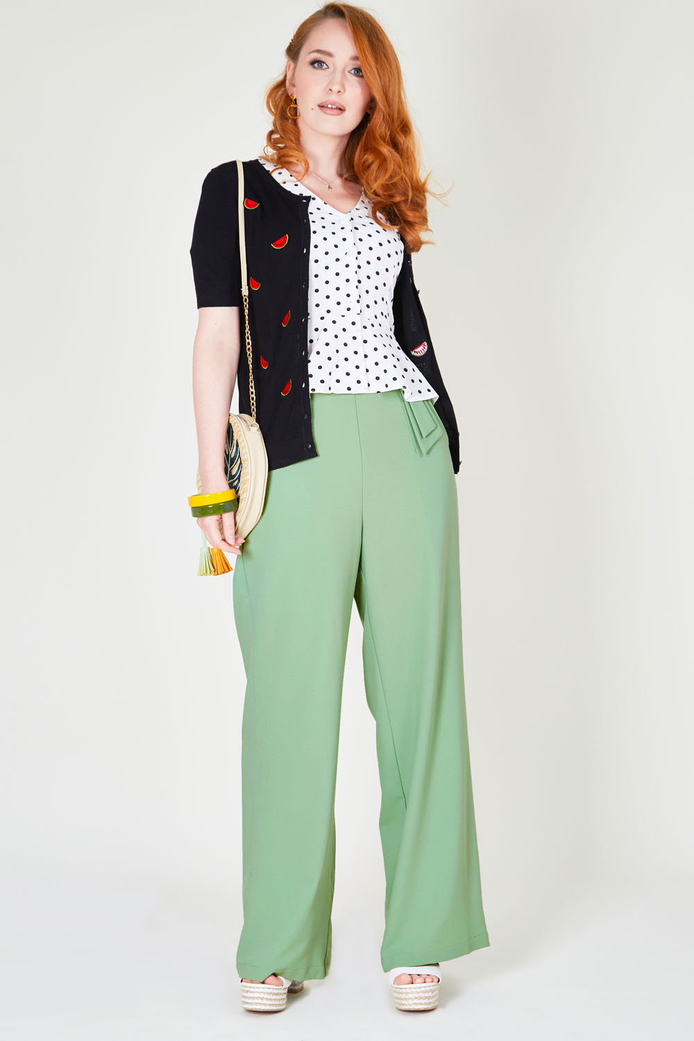 Sadie Pastel Green Trousers | Vintage Inspired Fashion & Accessories ...