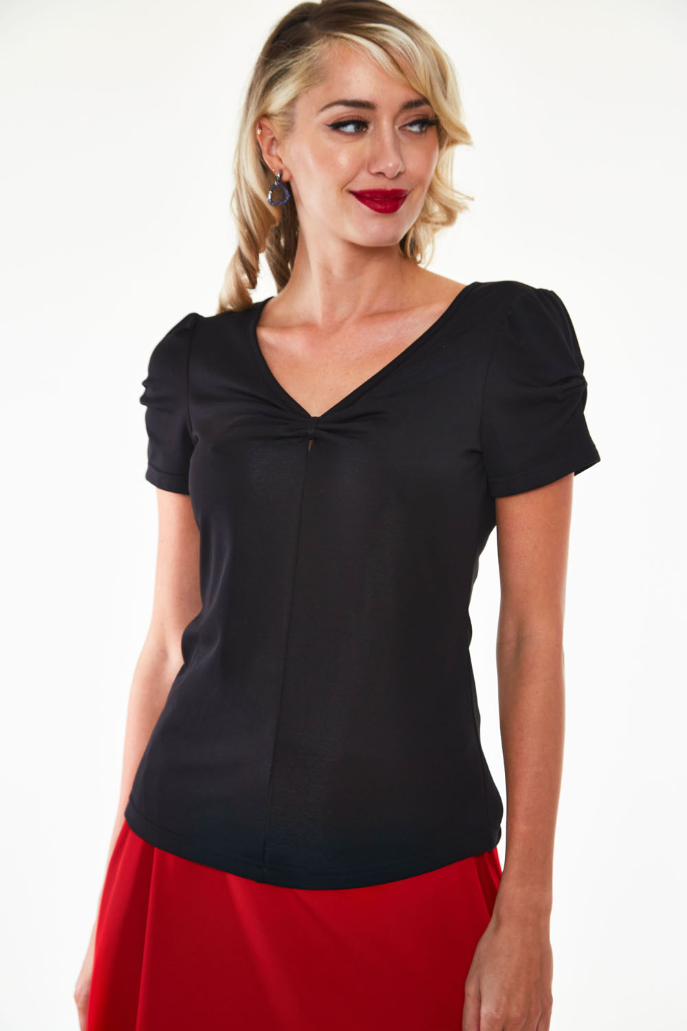Bow Detail Short Sleeve Top